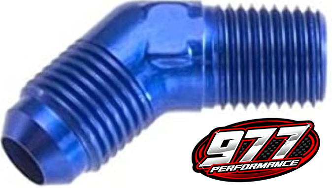 Adaptador 45 graus NPT 6 AN para 1/8 pol. Redhorse 823-06-02-1