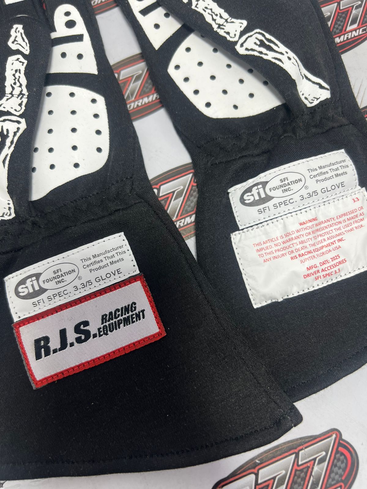 Par de Luvas SFI 3 "Esqueleto" - RJS - 60080137